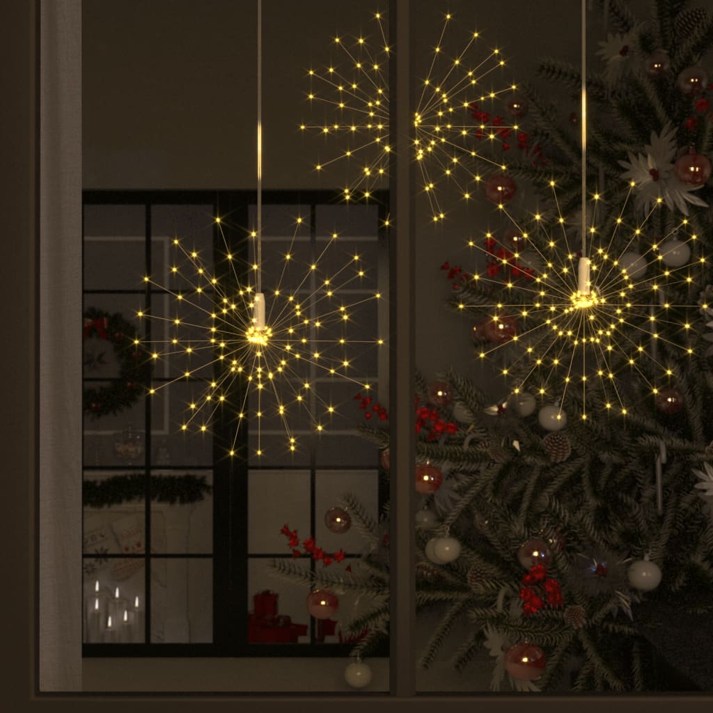 vidaXL Feuerwerkslichter 10 Stk. Weihnachtsdeko Warmweiß 20cm 1400LEDs