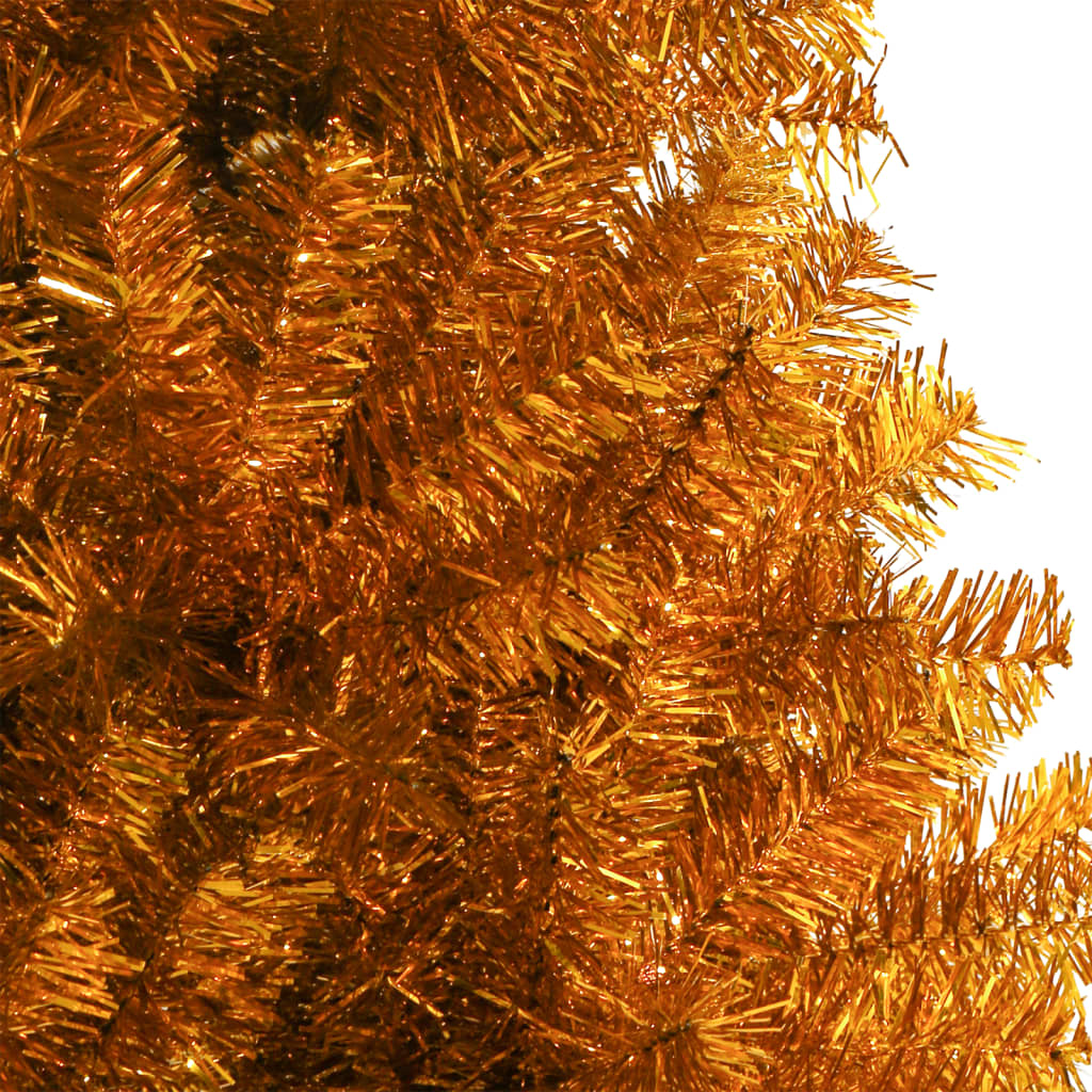 vidaXL Künstlicher Weihnachtsbaum mit Ständer Gold 120 cm PET