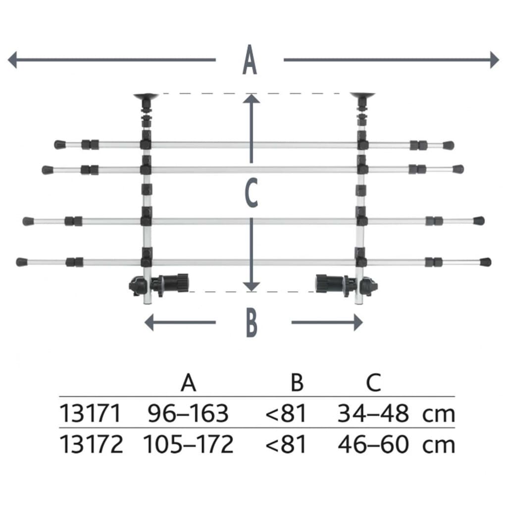Silber/schwarz 105-172 cm Höhe Breite Trixie Auto-Gitter 46-60 cm 