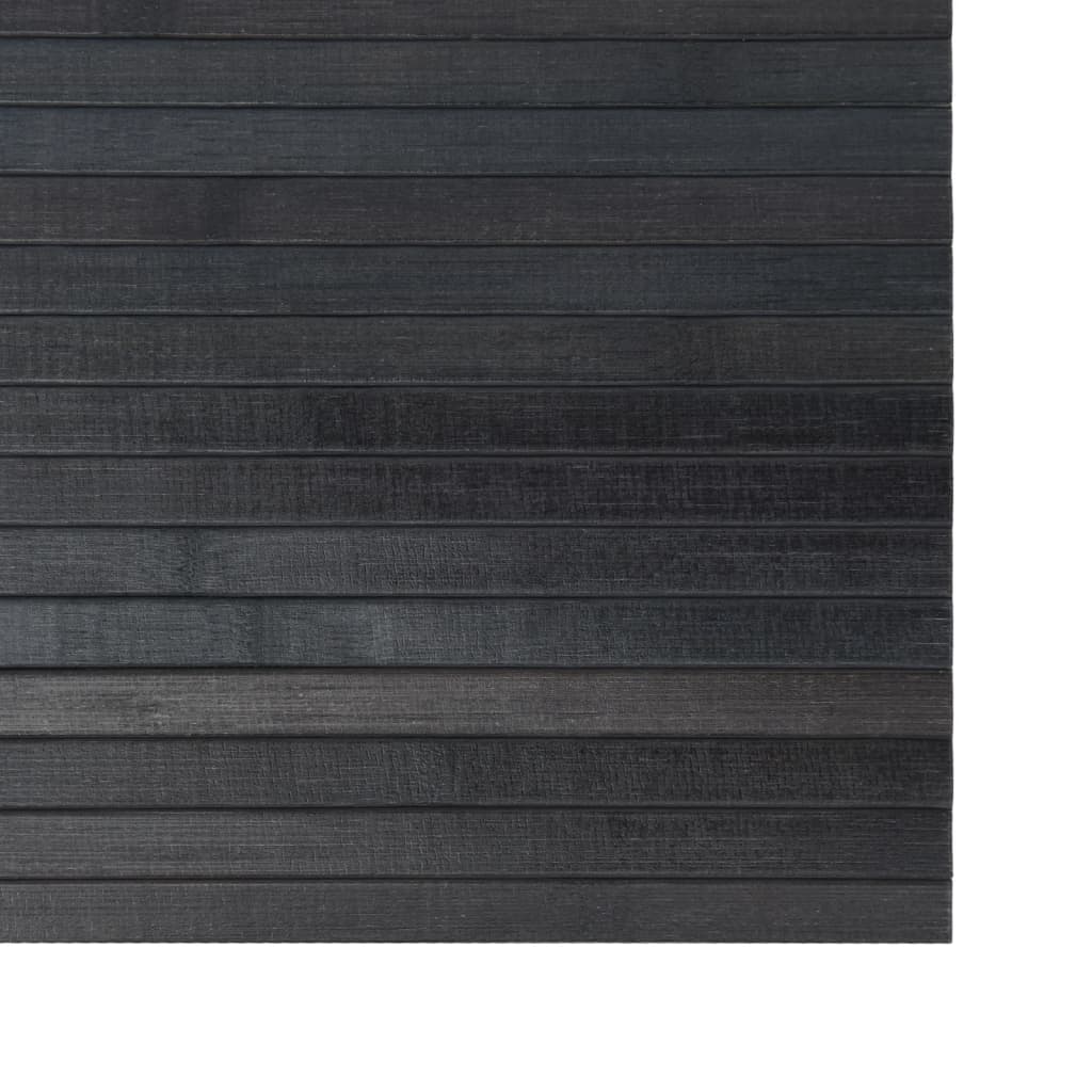 vidaXL Teppich Rechteckig Grau 70x200 cm Bambus
