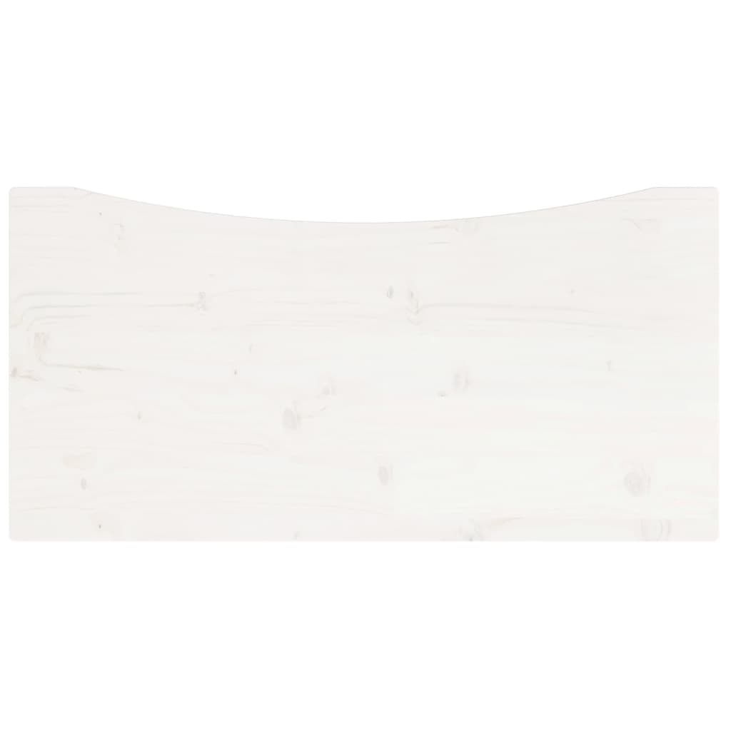 vidaXL Schreibtischplatte Weiß 80x40x2,5 cm Massivholz Kiefer