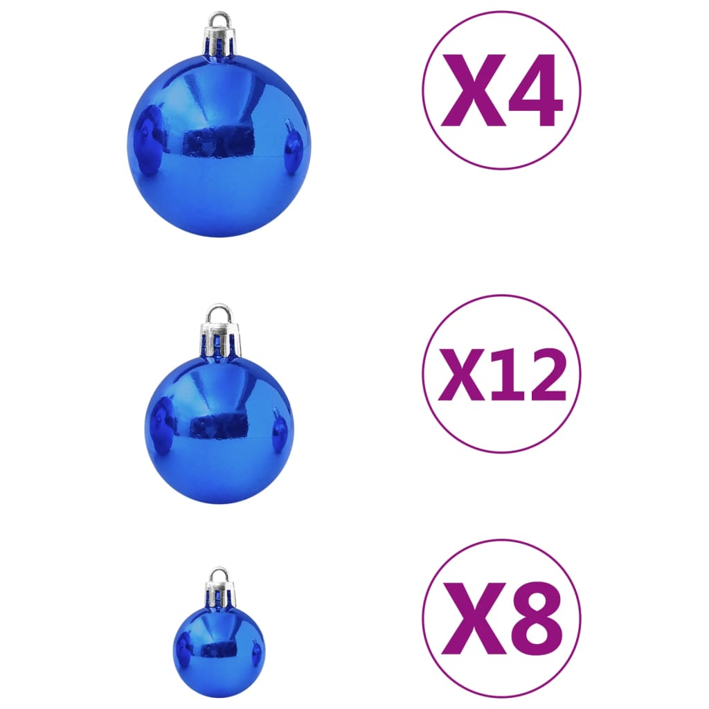 vidaXL 100-tlg. Weihnachtskugel-Set Blau