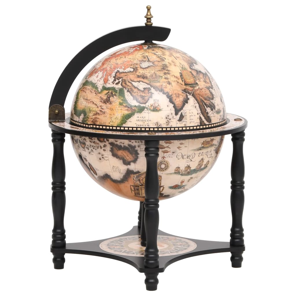 vidaXL Globus-Bar Schwarz Massivholz Eukalyptus | vidaXL.de