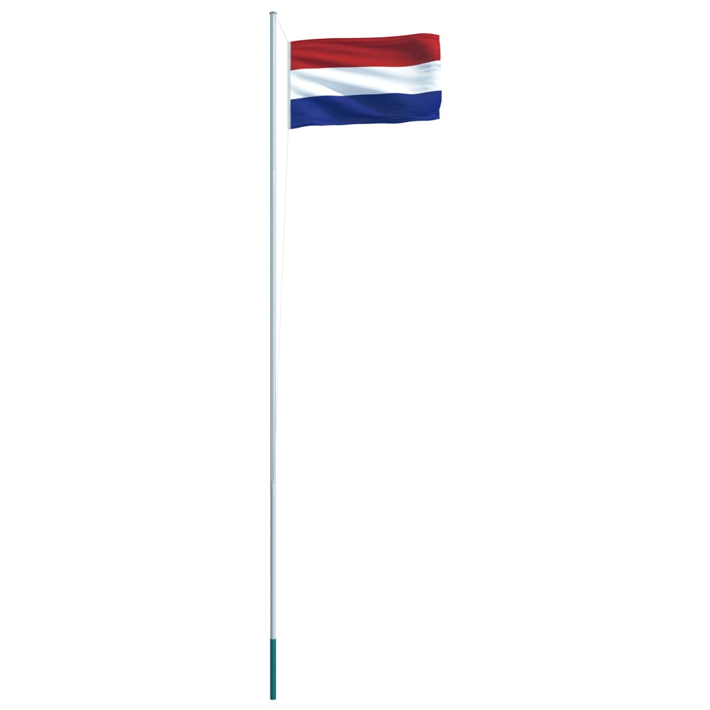 vidaXL Niederländische Flagge und Mast Aluminium 6,2 m