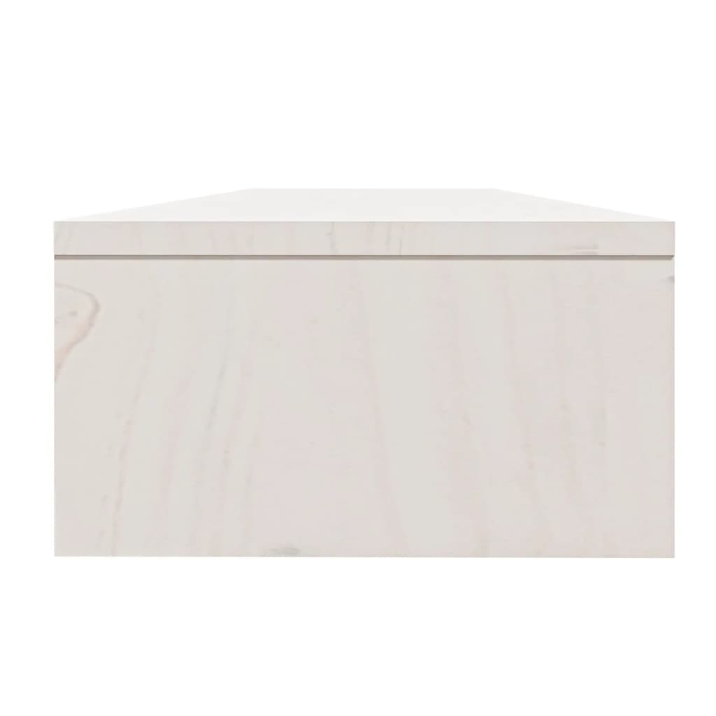 vidaXL Monitorständer Weiß 100x24x13 cm Massivholz Kiefer