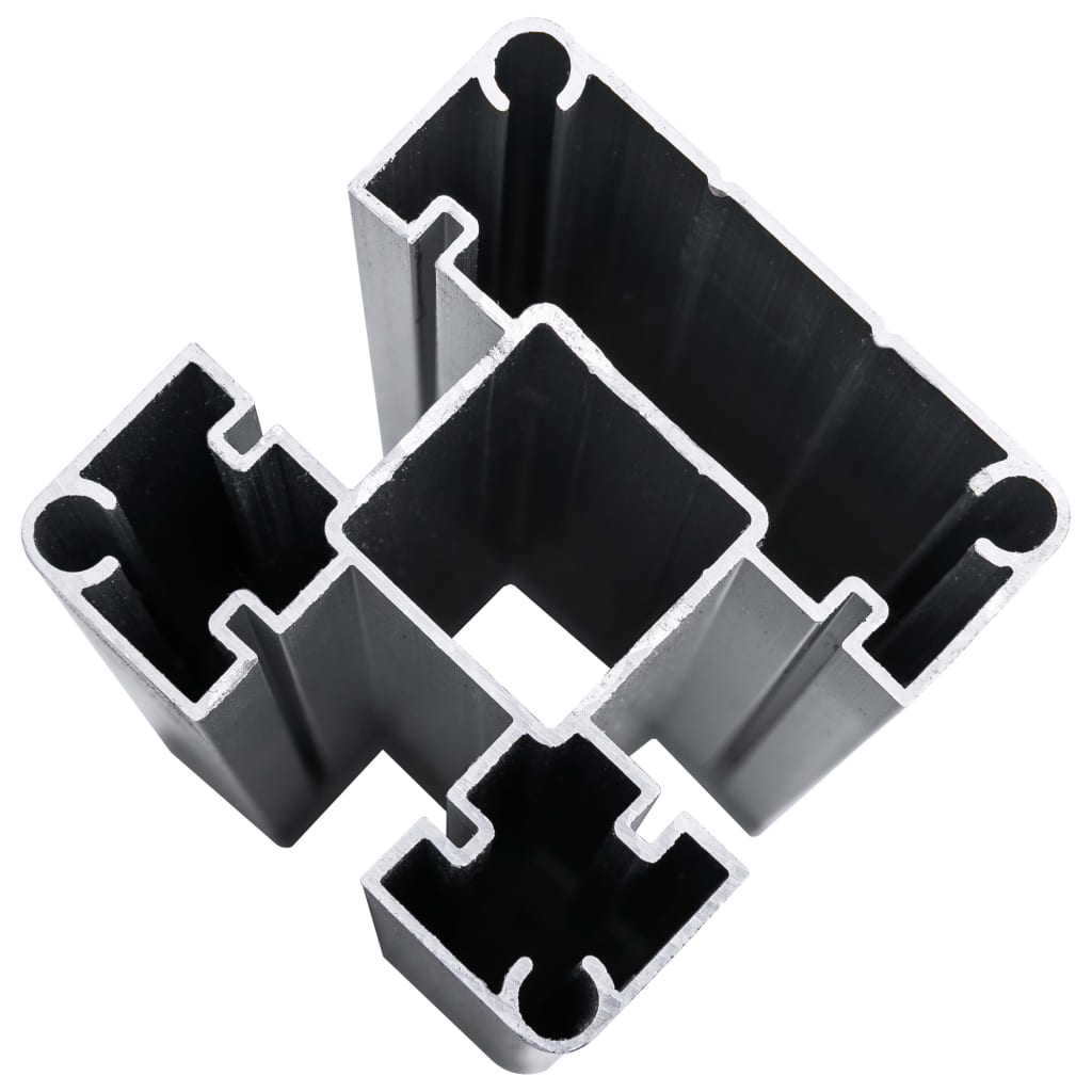 vidaXL WPC Zaun-Set 3 Quadrate + 1 Schräge 619x186 cm Braun