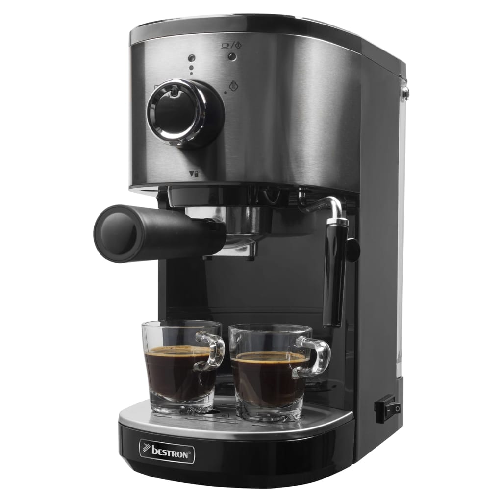 Bestron Espressomaschine AES800STE 1450 W Edelstahl 1,25 L