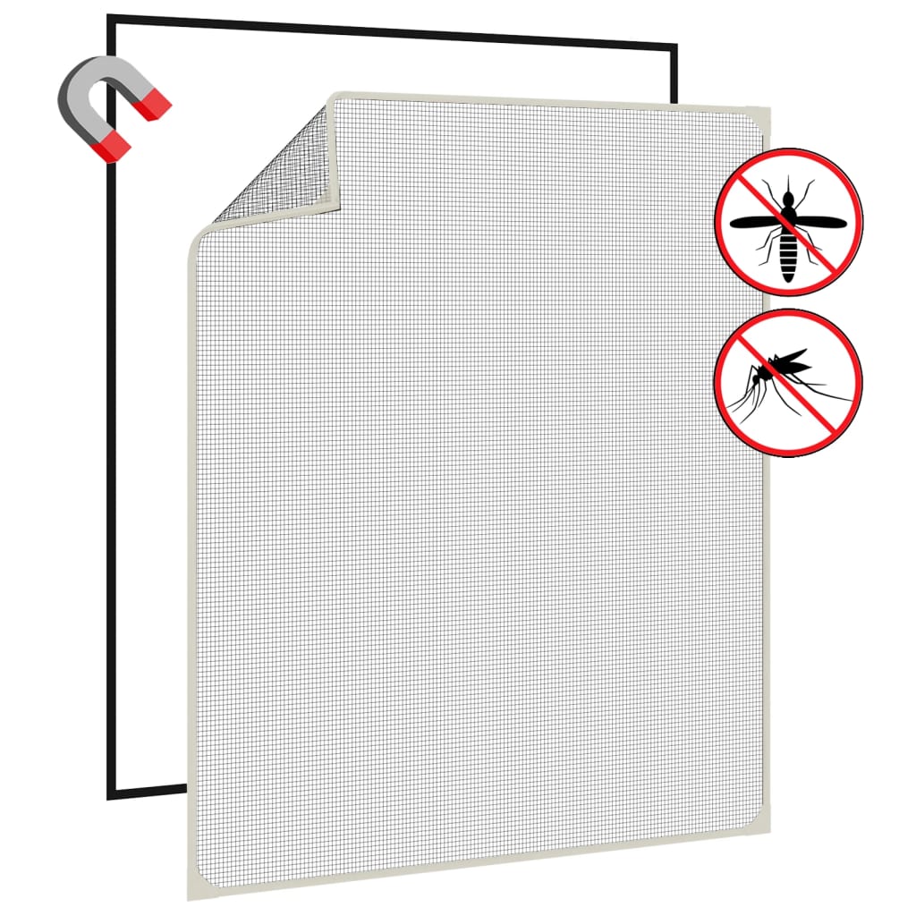 vidaXL Magnet-Insektenschutz für Fenster Weiß 100x120 cm