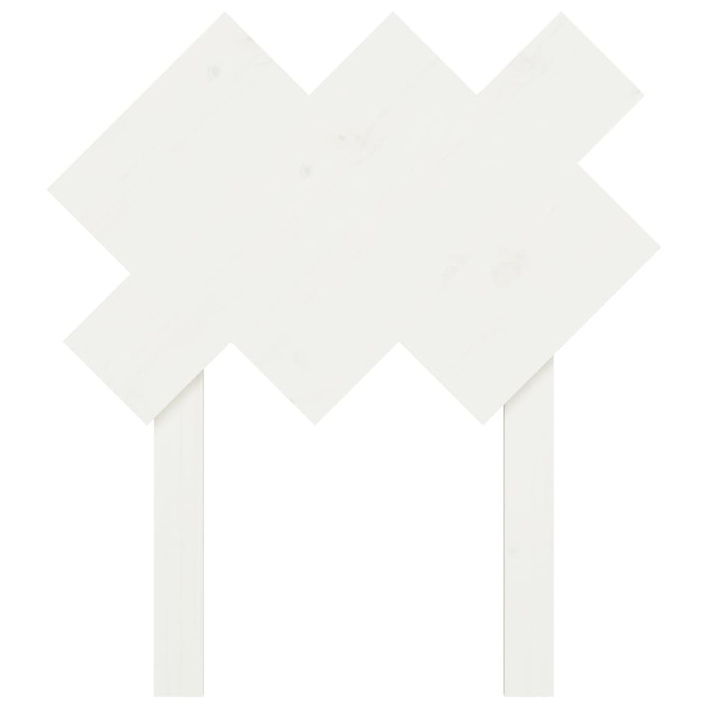 vidaXL Kopfteil Weiß 72,5x3x81 cm Massivholz Kiefer