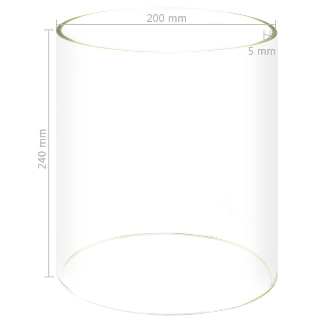 vidaXL Glaszylinder für Würstchenwärmer 200x240 mm