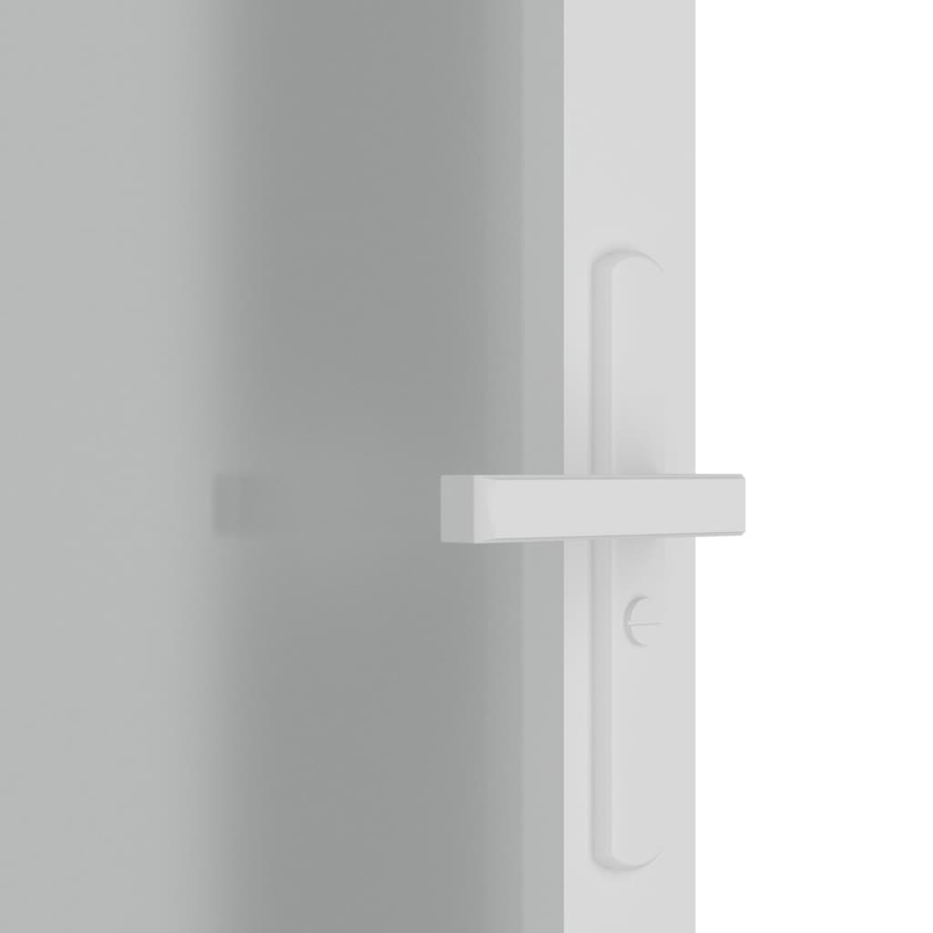 vidaXL Innentür 102,5x201,5 cm Weiß Mattglas und Aluminium