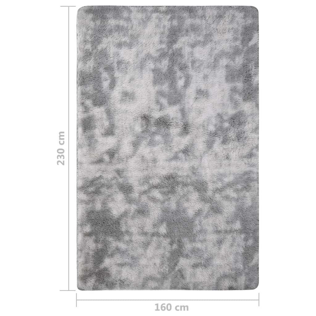 vidaXL Shaggy-Teppich Grau 230x160 cm