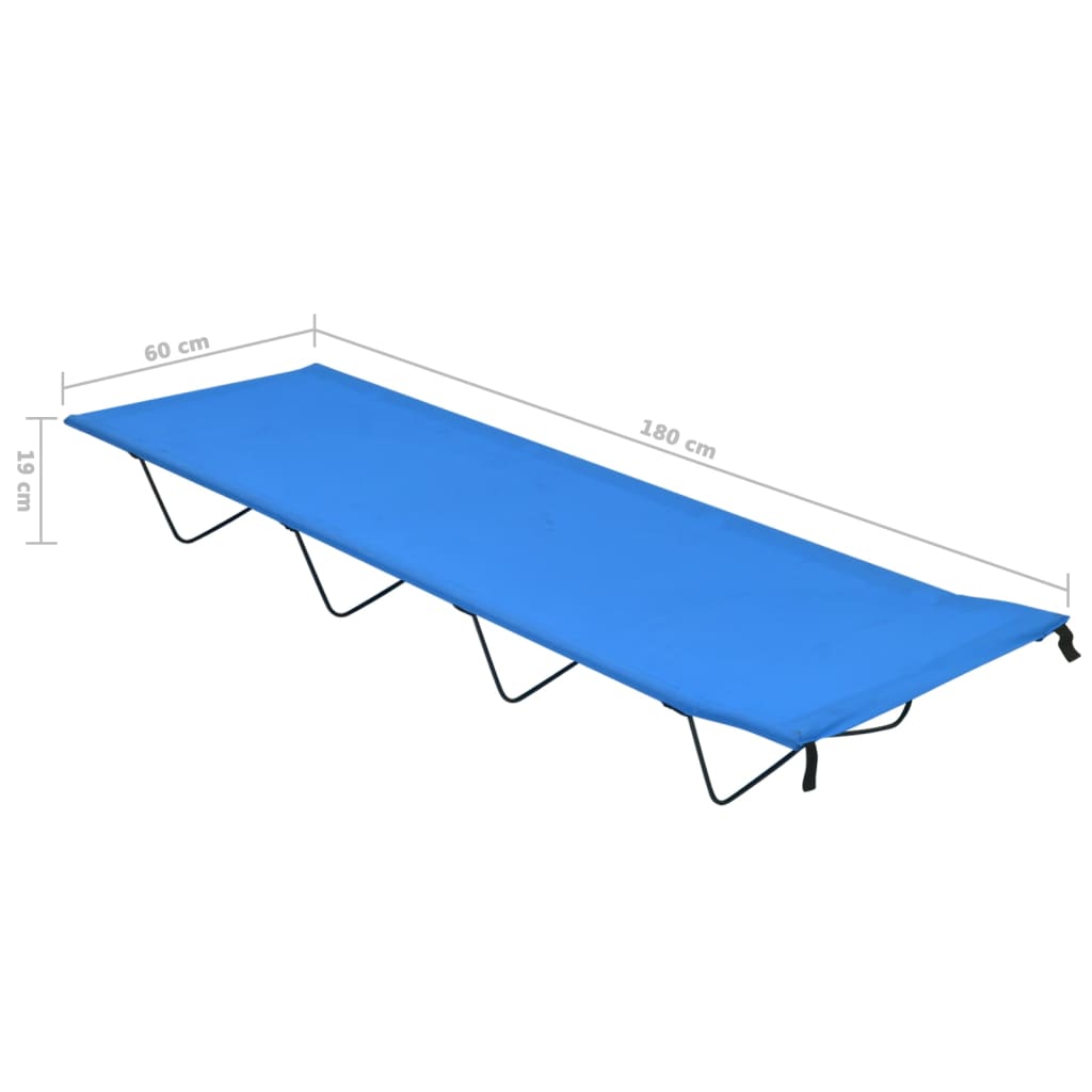 vidaXL Campingbett 180x60x19 cm Oxford-Gewebe und Stahl Blau