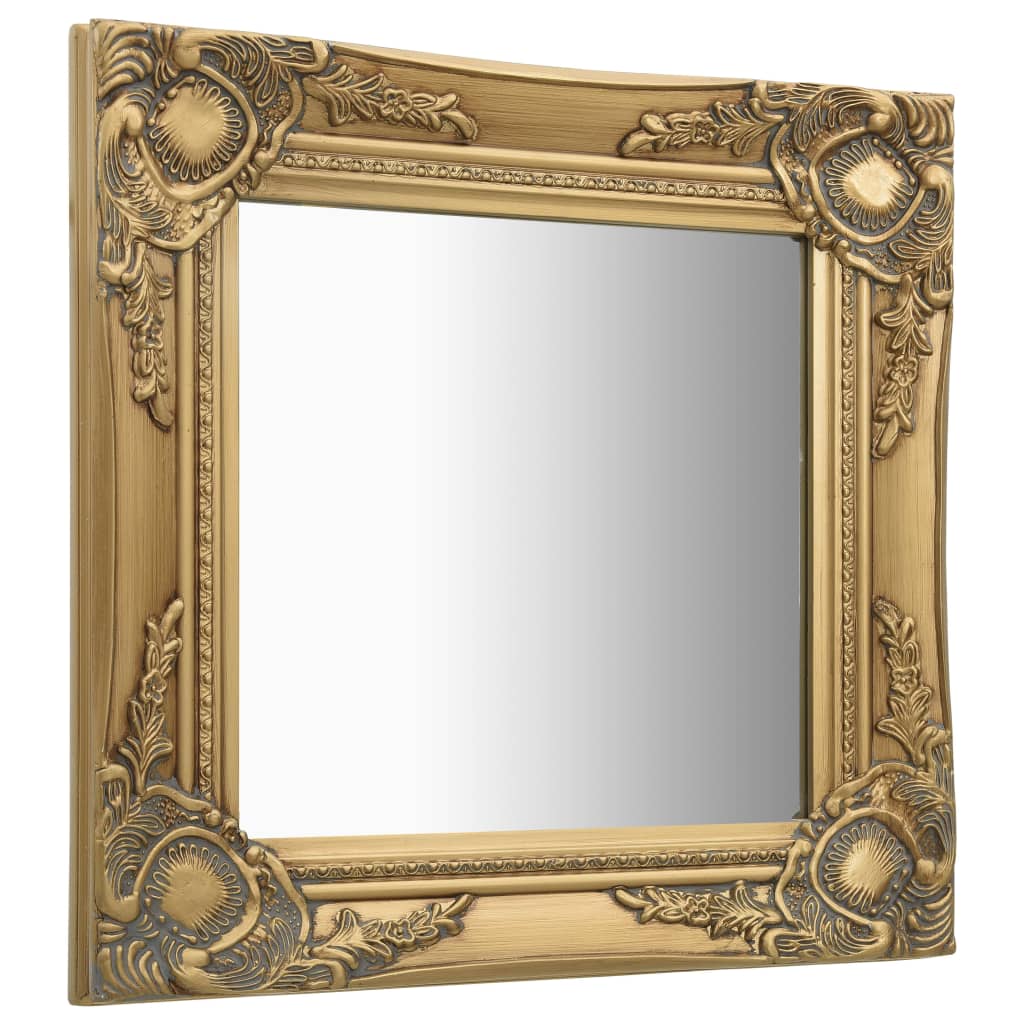 vidaXL Wandspiegel im Barock-Stil 40x40 cm Golden