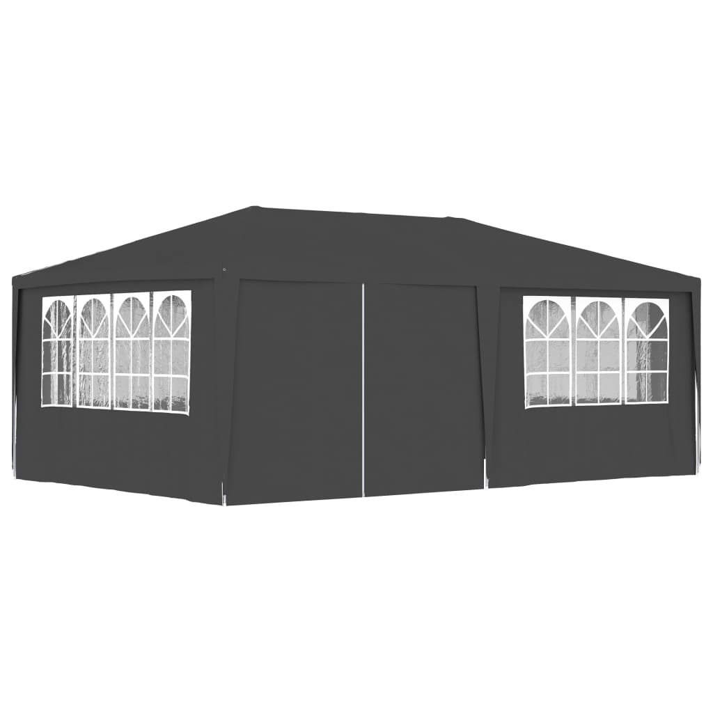 vidaXL Profi-Partyzelt mit Seitenwänden 4×6 m Anthrazit 90 g/m²