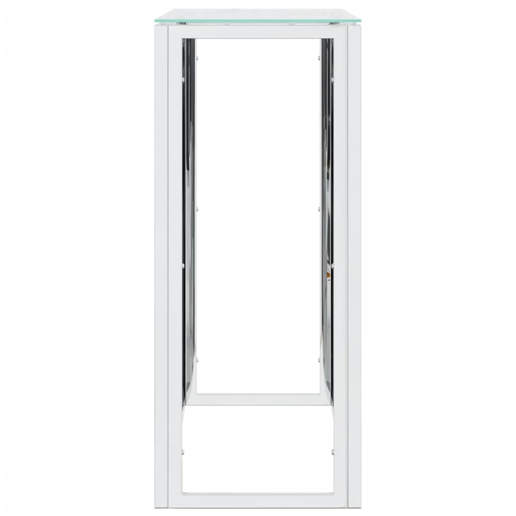 vidaXL Konsolentisch 110x30x70 cm Edelstahl und Glas
