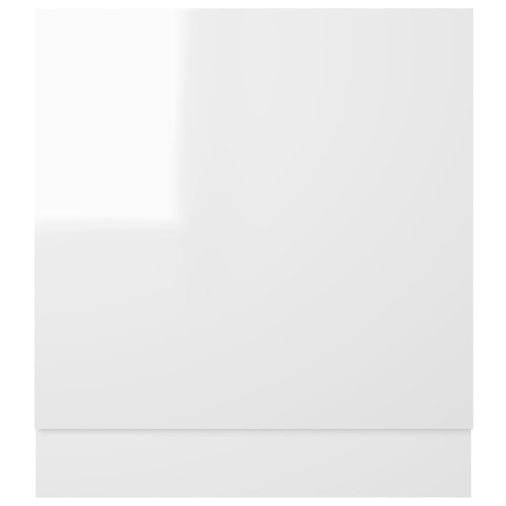 vidaXL Geschirrspülerblende Hochglanz-Weiß 59,5x3x67 cm Holzwerkstoff