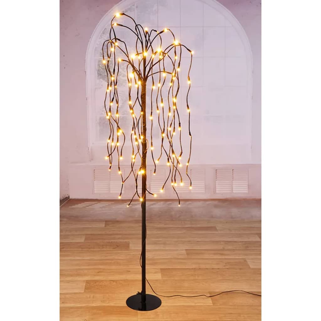 HI LED-Baum Trauerweide 108 LEDs 120 cm