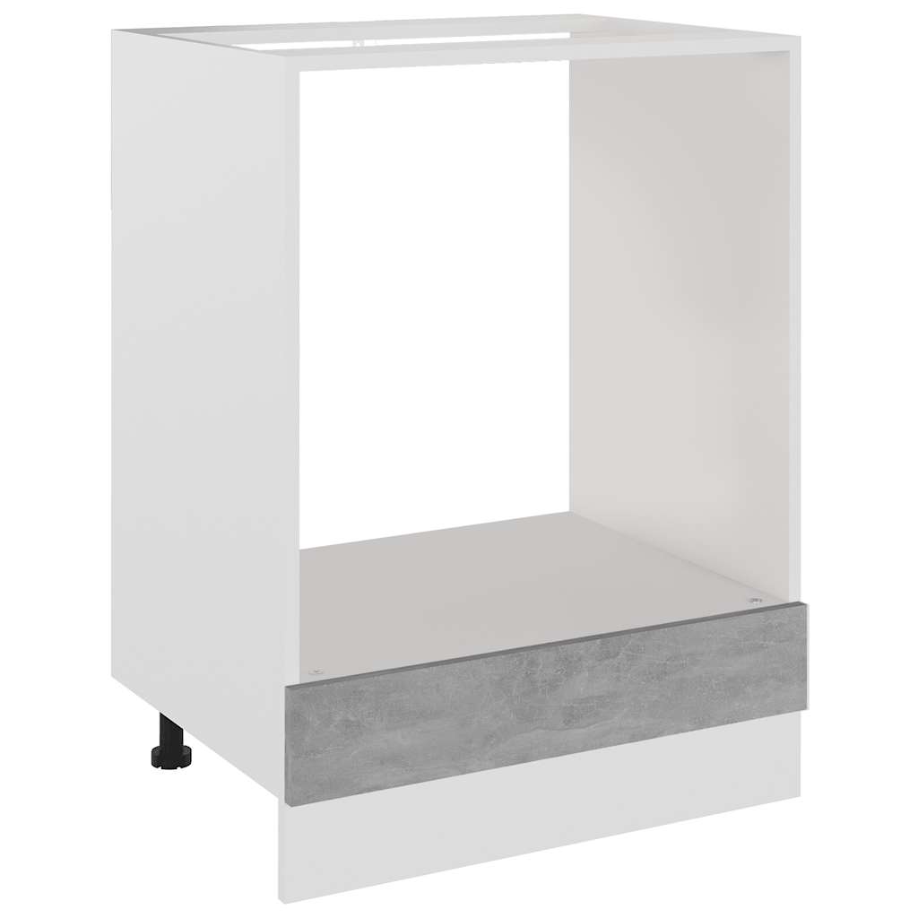 VidaXL Schubunterschrank Lyon, Betongrau, 40x46x81,5 Cm – Mit Schublade & Tür, Aus Holzwerkstoff, Für Küche & Bad