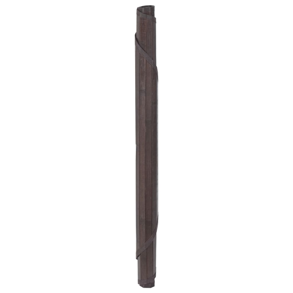 vidaXL Teppich Rund Dunkelbraun 100 cm Bambus