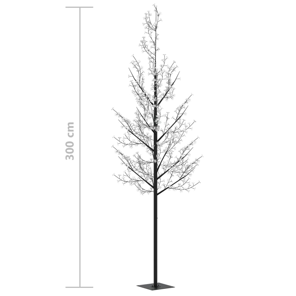 vidaXL Weihnachtsbaum 600 LEDs Bunt Kirschblüten 300 cm