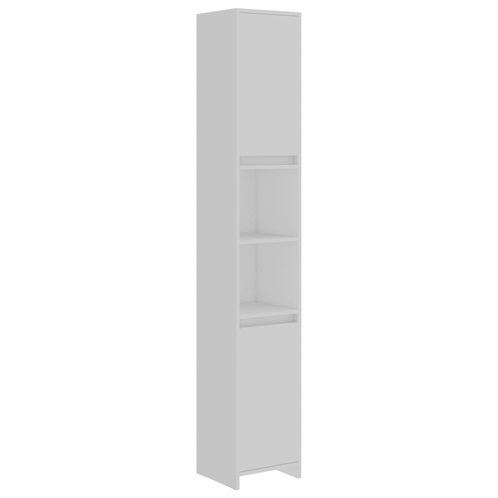 vidaXL Badezimmerschrank Weiß 30x30x183,5 cm Holzwerkstoff