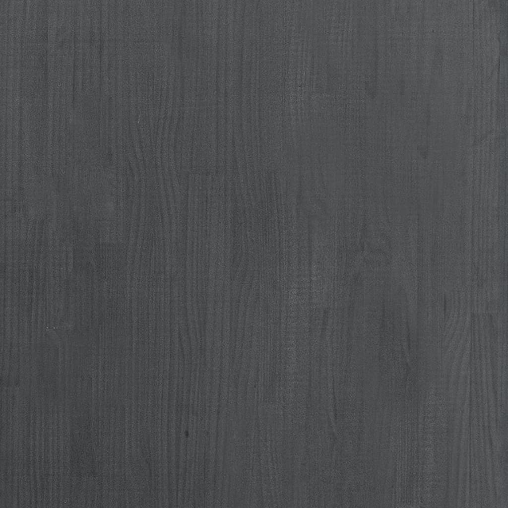 vidaXL Hochschrank Grau 80x30x210 cm Massivholz Kiefer