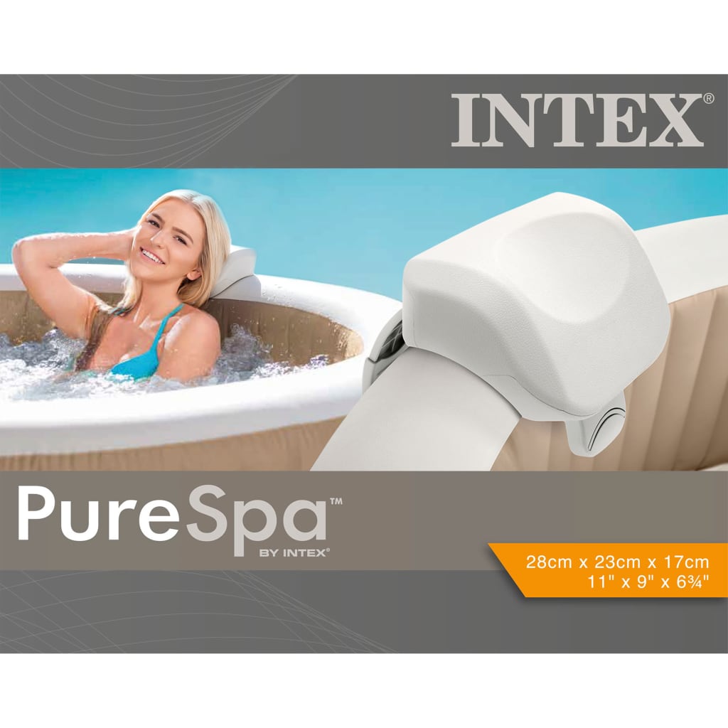 Intex Premium PureSpa Kopfstütze Weiß 28x23x17 cm Schaumstoff