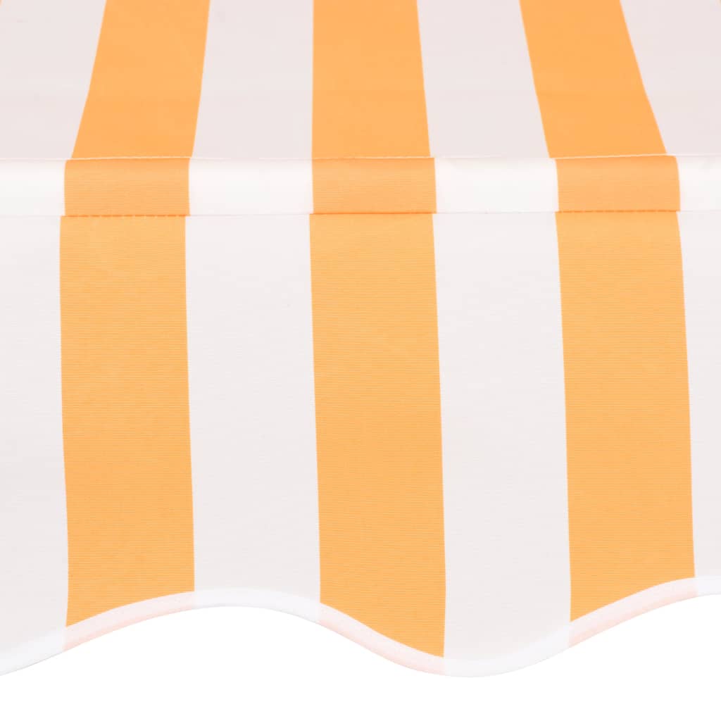 vidaXL Einziehbare Markise Handbetrieben 150 cm Orange/Weiß Gestreift
