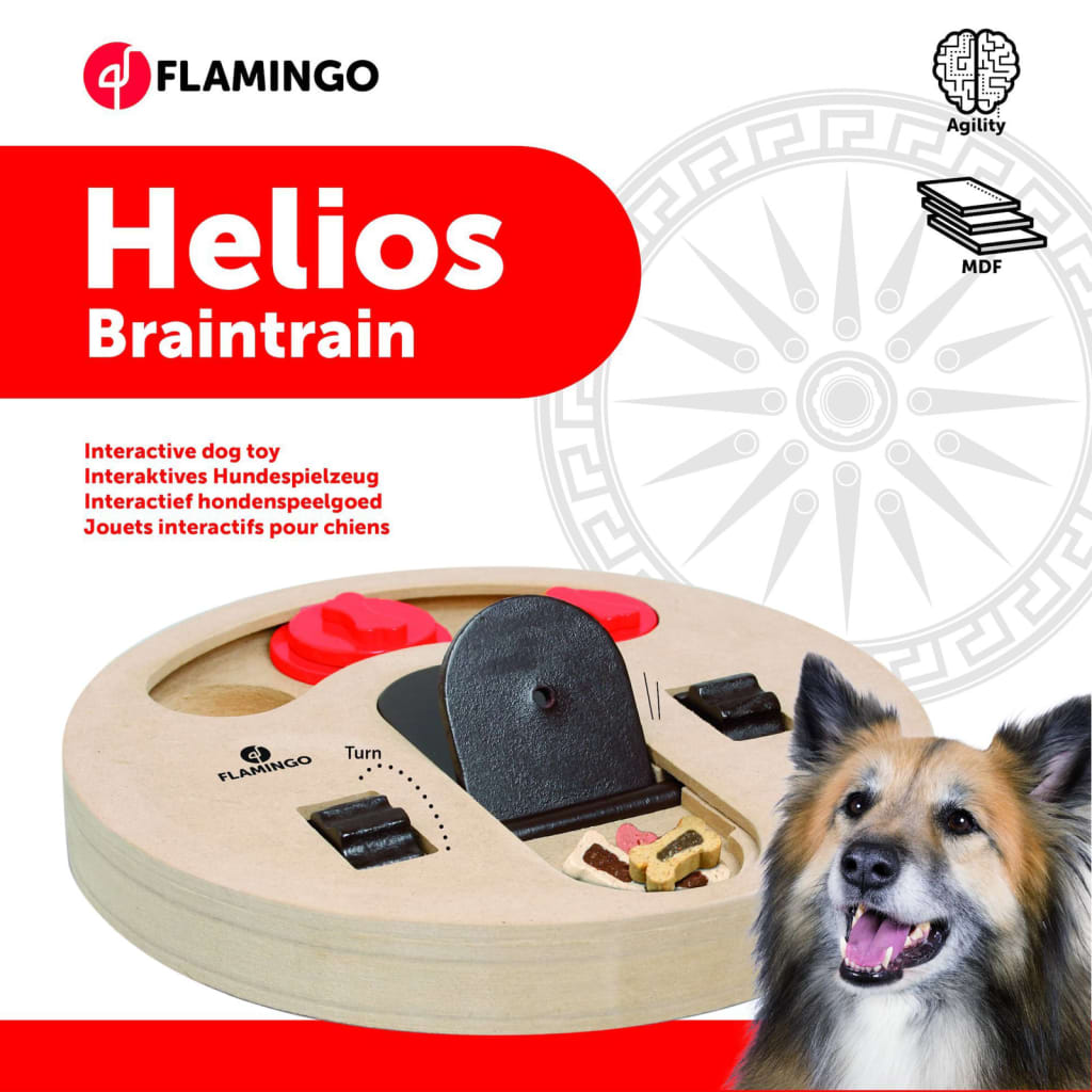 FLAMINGO Intelligenzspielzeug für Hunde Helios 23 cm Holz
