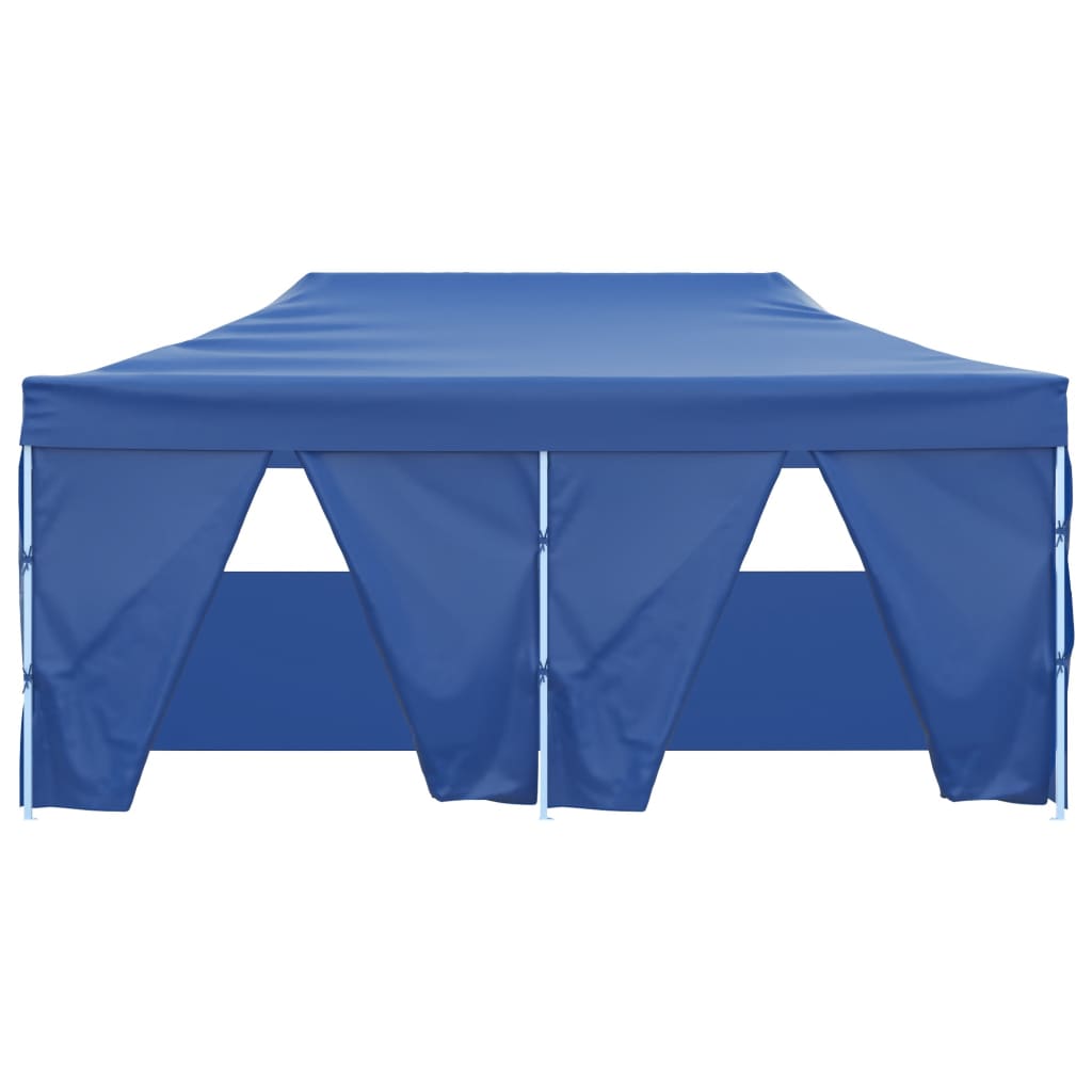 vidaXL Profi-Partyzelt Faltbar mit 4 Seitenwänden 3×6m Stahl Blau