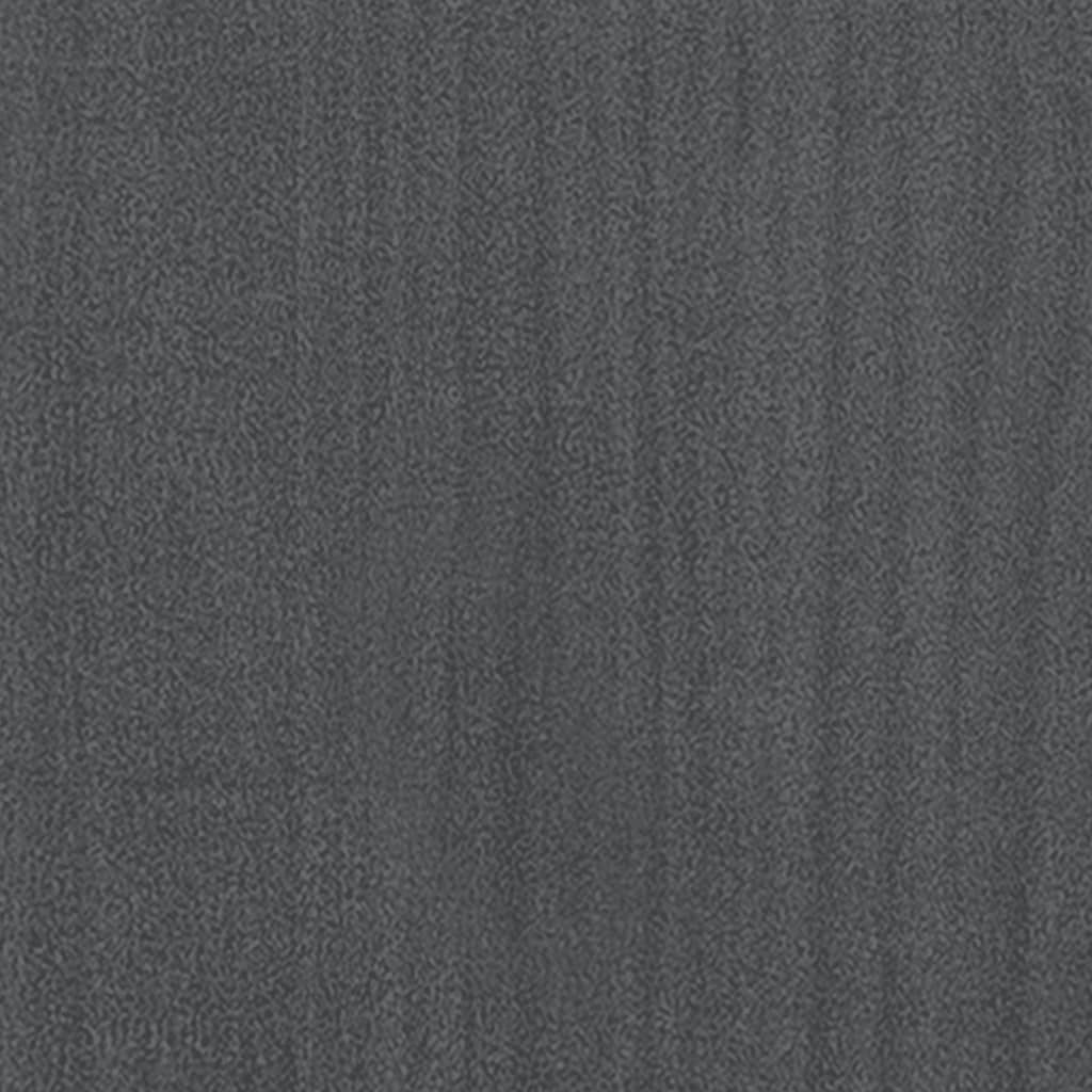 vidaXL Massivholzbett Grau Kiefer 160x200 cm