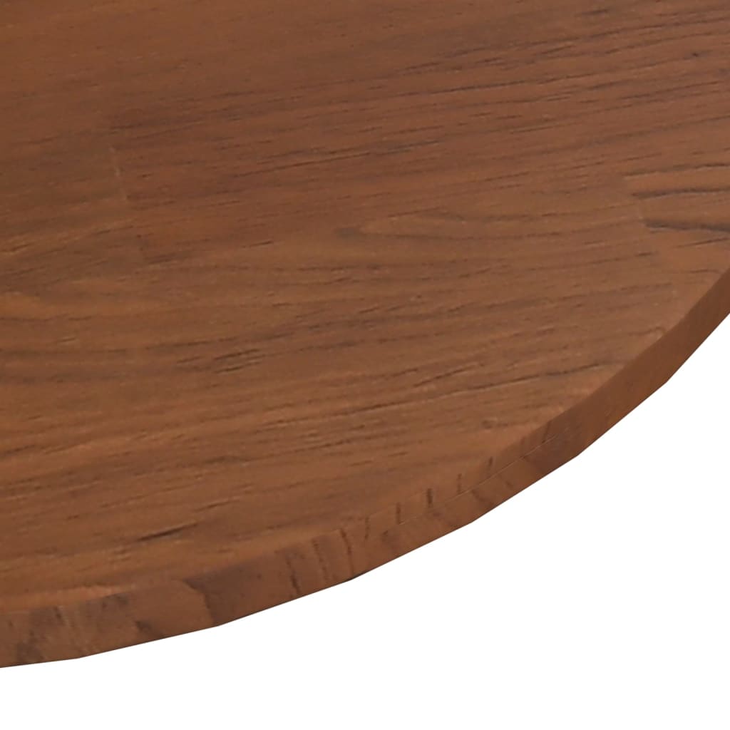 vidaXL Runde Tischplatte Dunkelbraun Ø60x1,5 cm Behandeltes Eichenholz