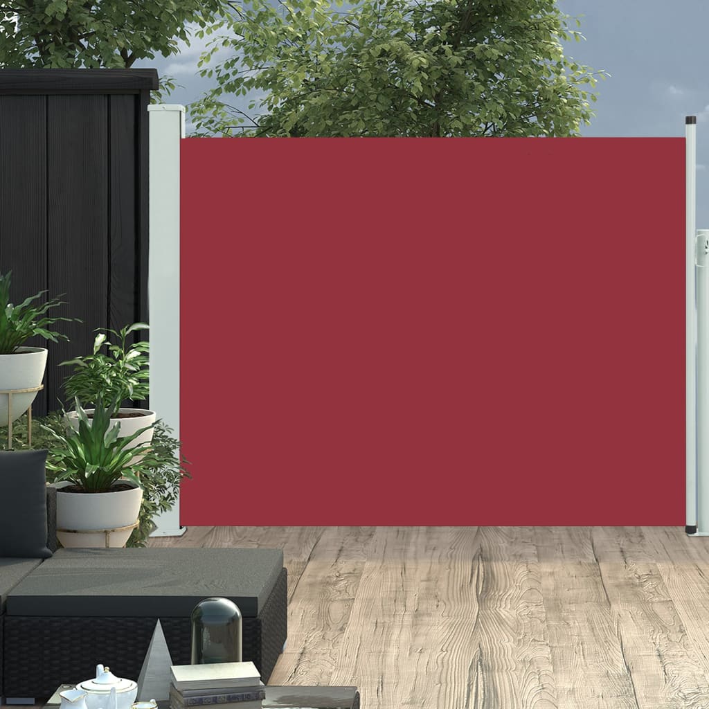 vidaXL Ausziehbare Seitenmarkise 140×500 cm Rot