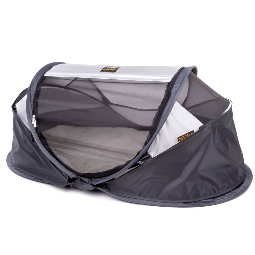 DERYAN Windschutz für Reisebetten Baby Luxe 100x30x0,5 cm Grau