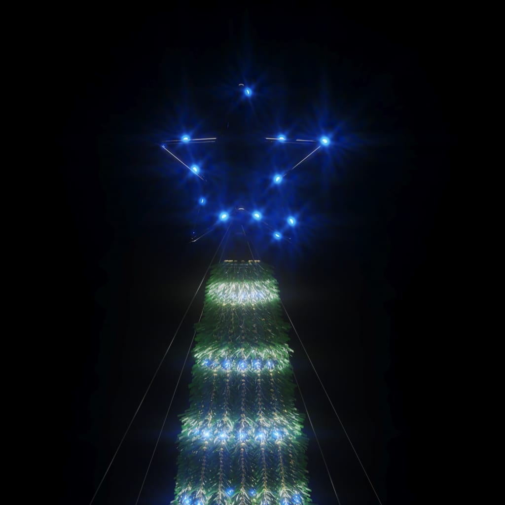 vidaXL Weihnachtsbaum Kegelform 275 LEDs Blau 180 cm