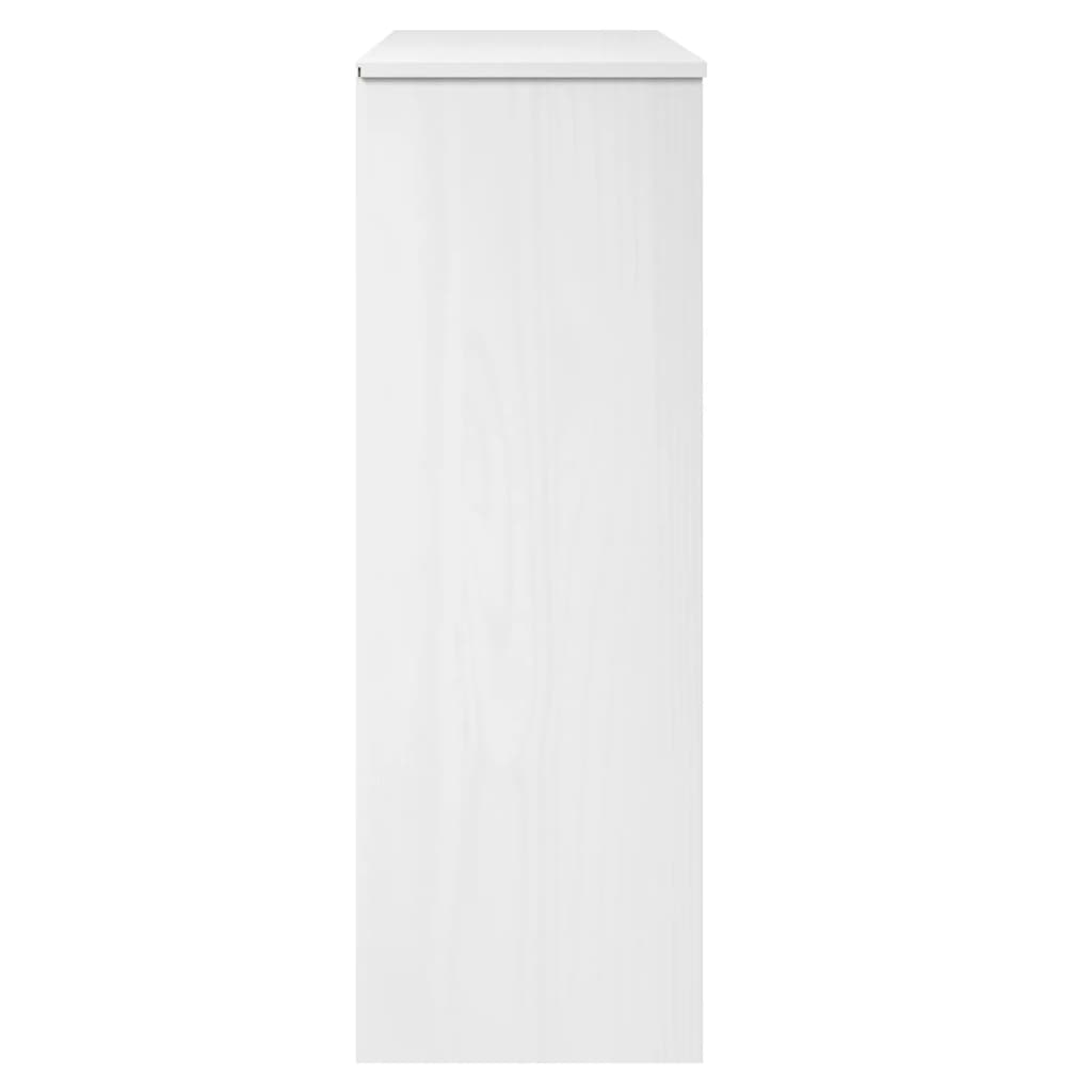 vidaXL Highboard-Oberteil MOLDE Weiß 90x35x100 cm Massivholz Kiefer