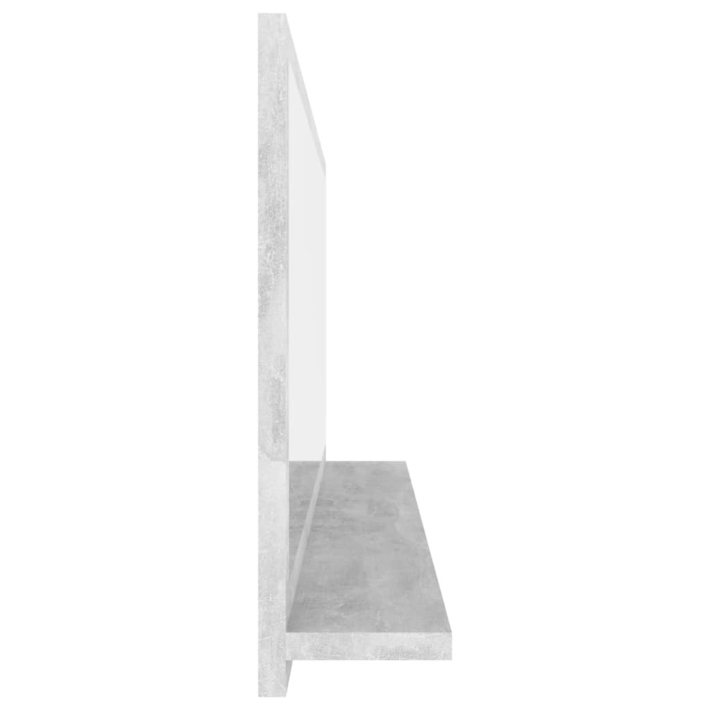vidaXL Badspiegel Betongrau 100x10,5x37 cm Holzwerkstoff