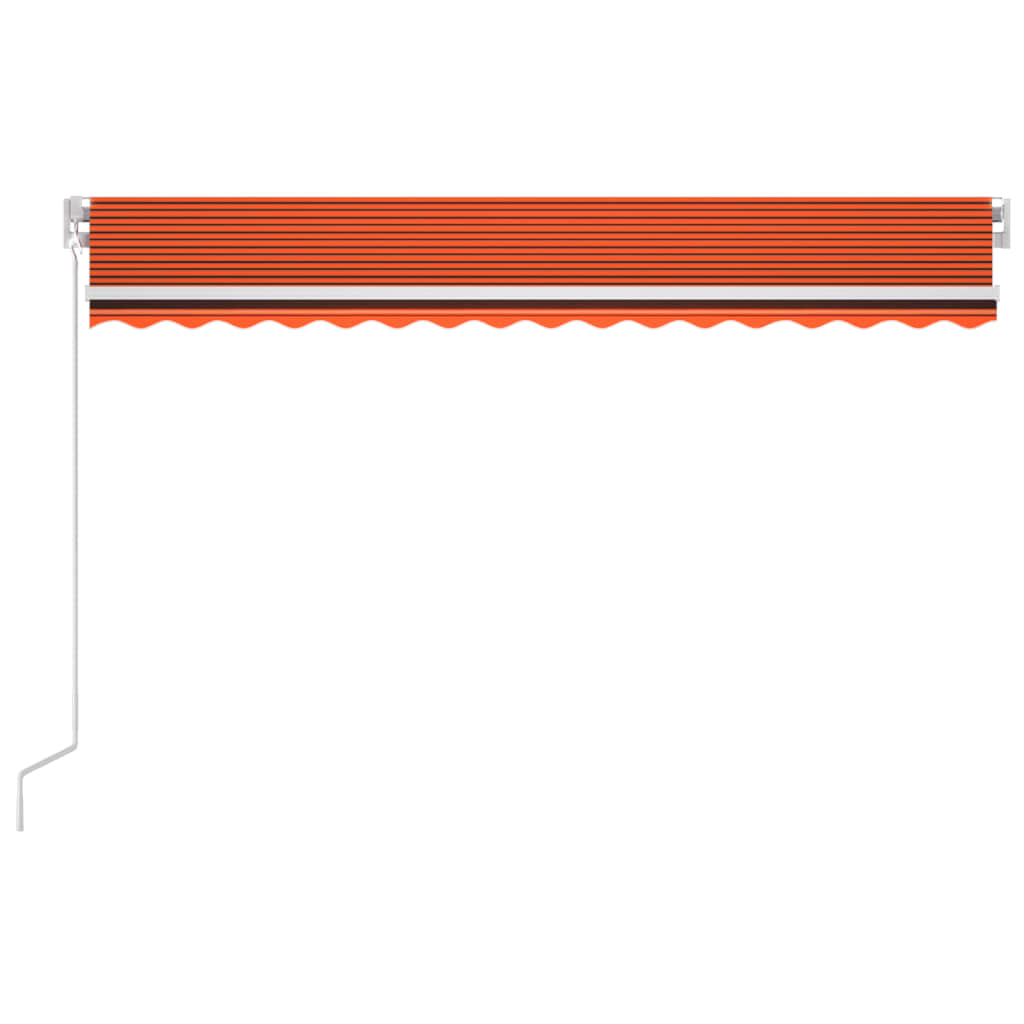 vidaXL Automatische Markise mit LED Windsensor 400x300 cm Orange/Braun