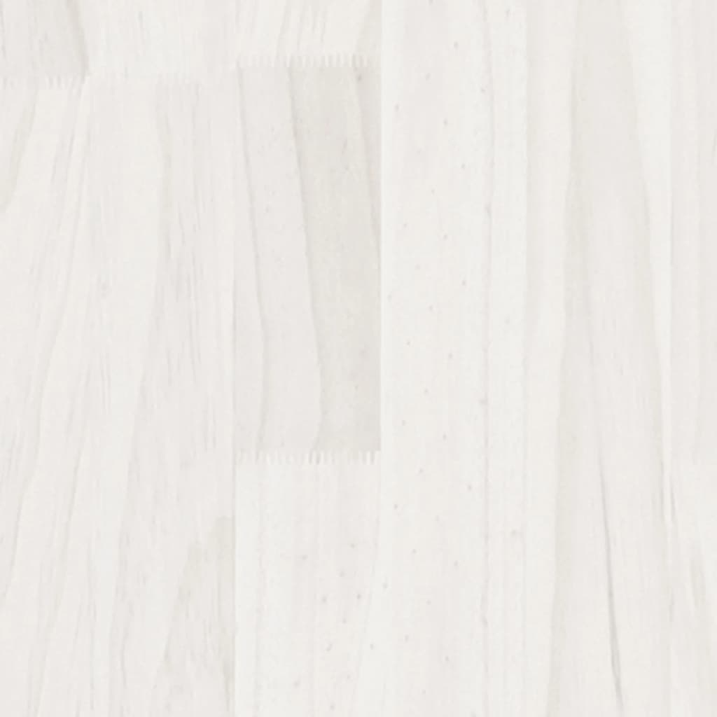 vidaXL Bücherregal/Raumteiler Weiß 40x35x135 cm Massivholz Kiefer