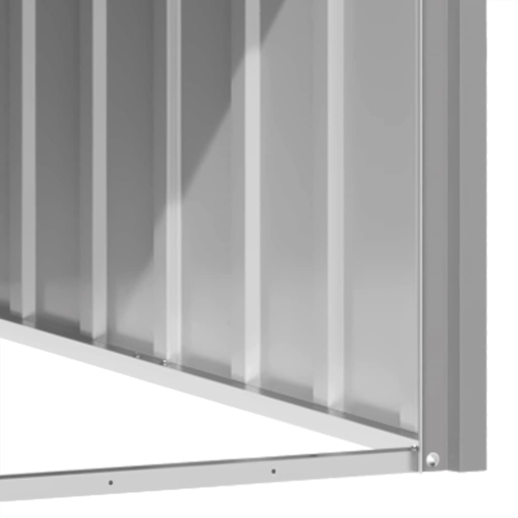 vidaXL Hundehütte Grau 116,5x153x81,5 cm Verzinkter Stahl
