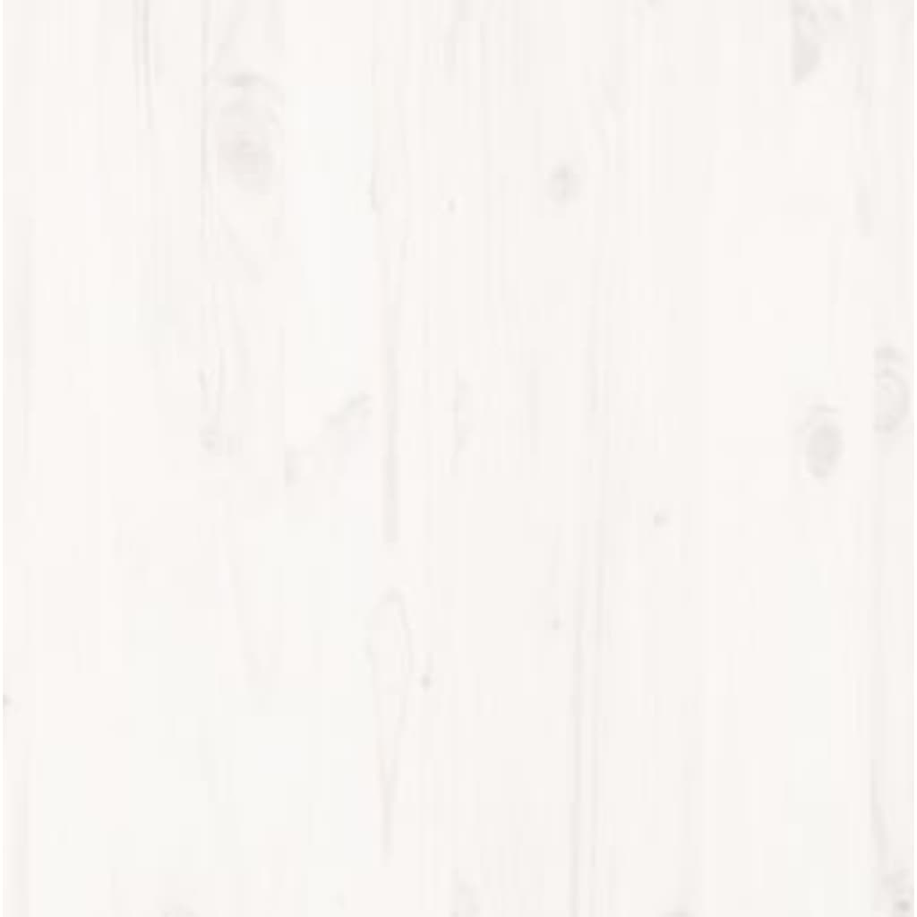 vidaXL Massivholzbett Weiß 120x190 cm