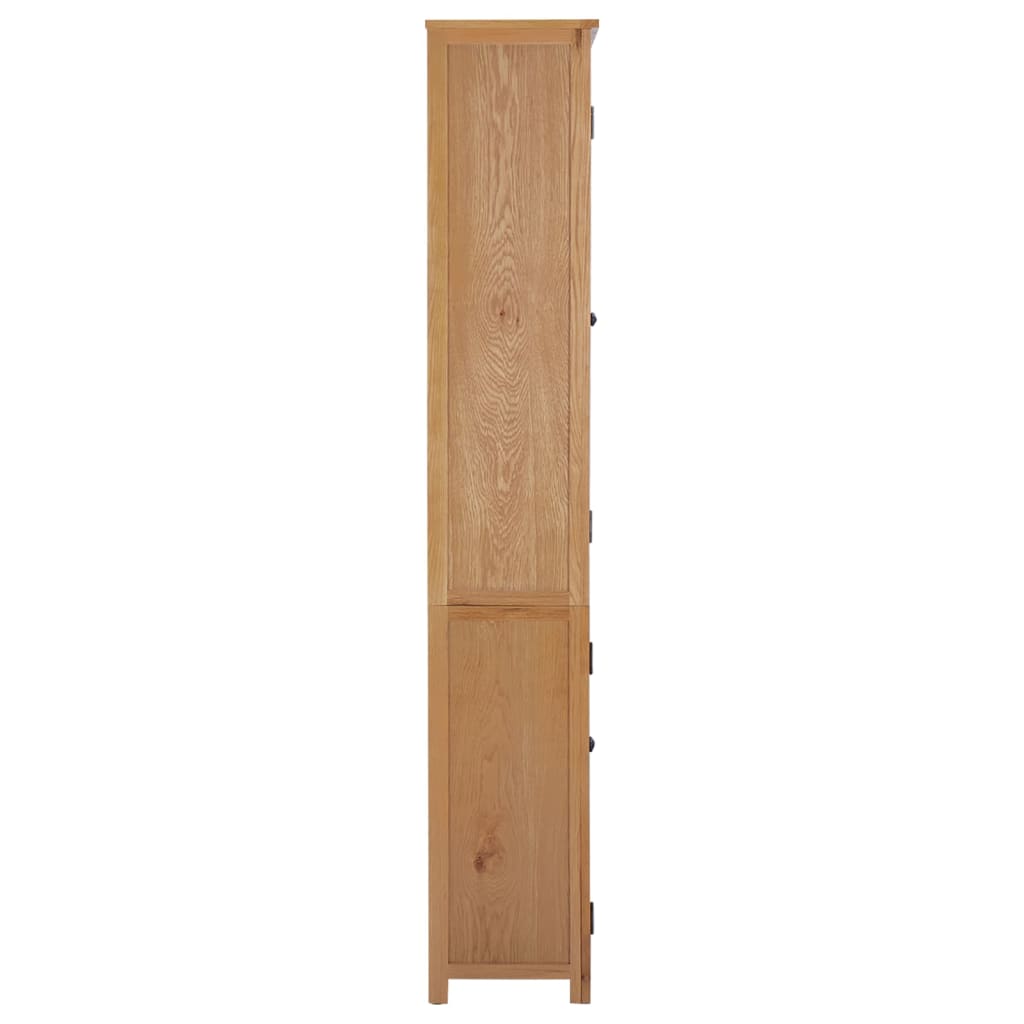 vidaXL Bücherregal mit 2 Türen 90x30x200 cm Massivholz Eiche