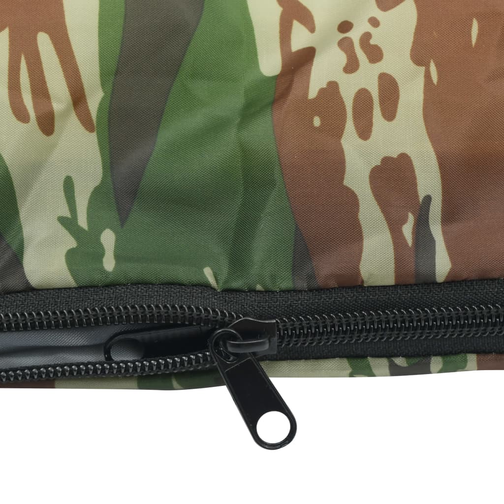 vidaXL Leichter Mumienschlafsack für Kinder Camouflage 670g 10°C