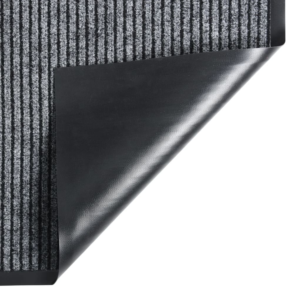 vidaXL Fußmatte Grau Gestreift 40x60 cm