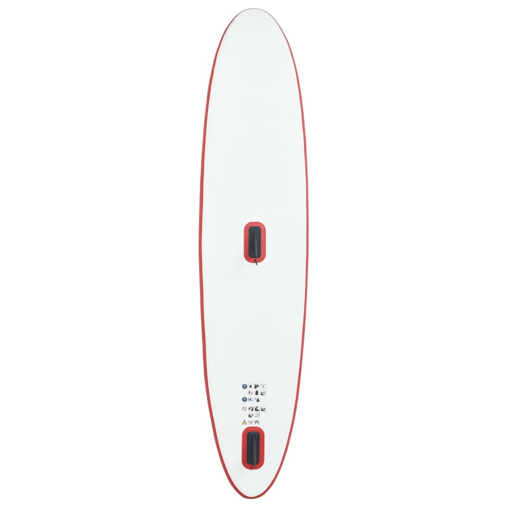 vidaXL Aufblasbares SUP-Board mit Segel Set Rot und Weiß
