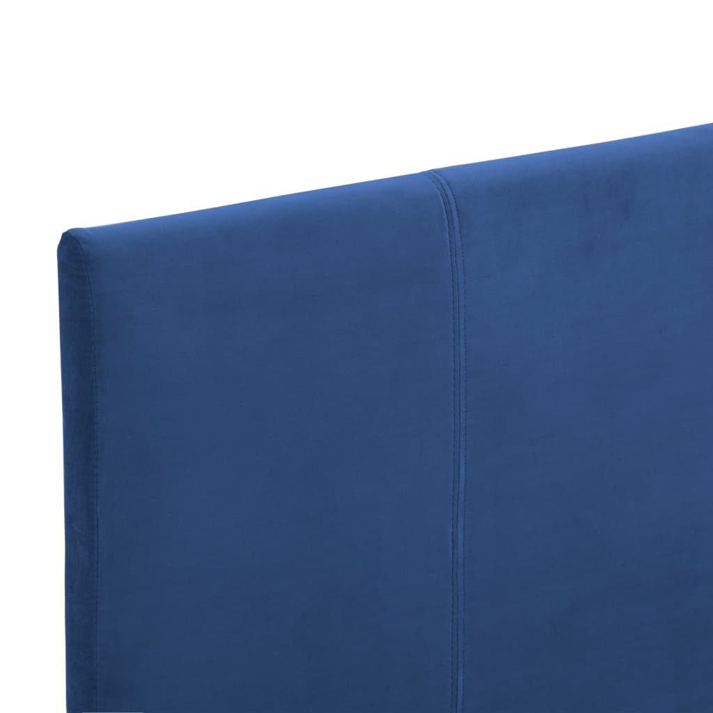 vidaXL Bettgestell Blau Stoff 90×200 cm