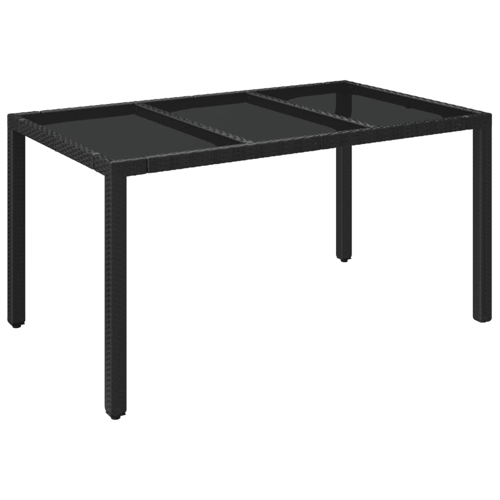 VidaXL Gartentisch 150x90x75 Cm Gehärtetes Glas Po Produktbild-Vorschau 2