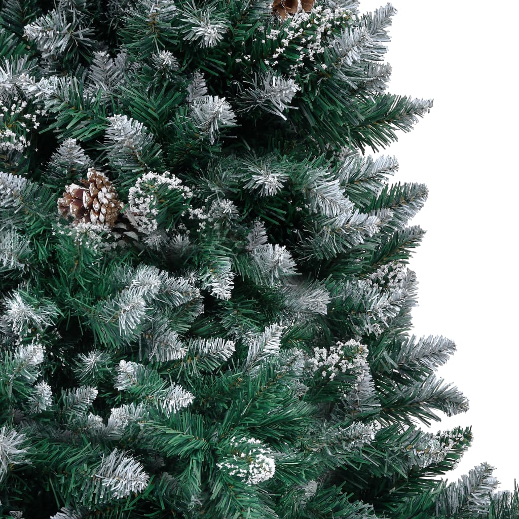 vidaXL Künstlicher Weihnachtsbaum mit Kiefernzapfen und Schnee 150 cm