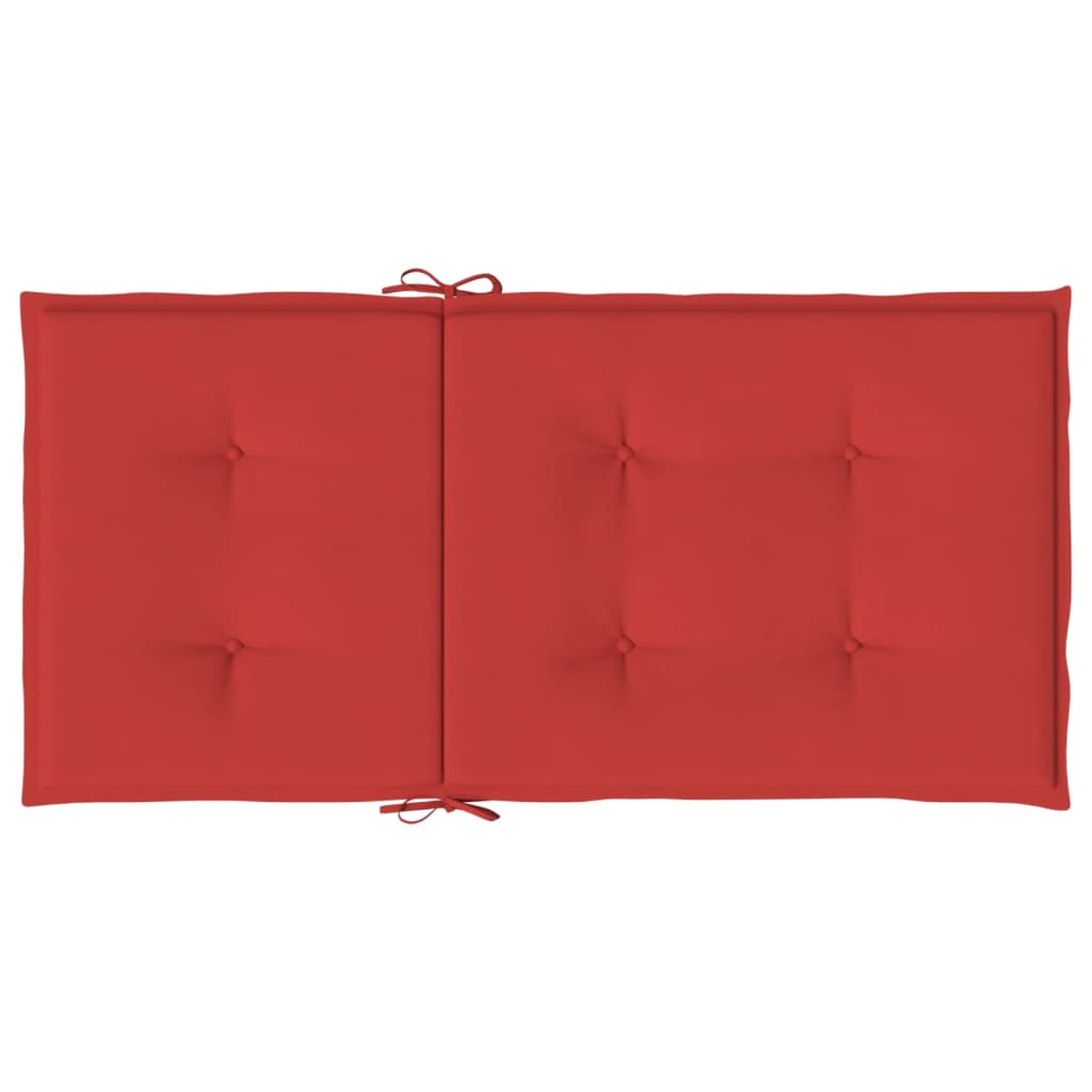 vidaXL Gartenstuhlauflagen für Niedriglehner 2 Stk. Rot 100x50x3 cm